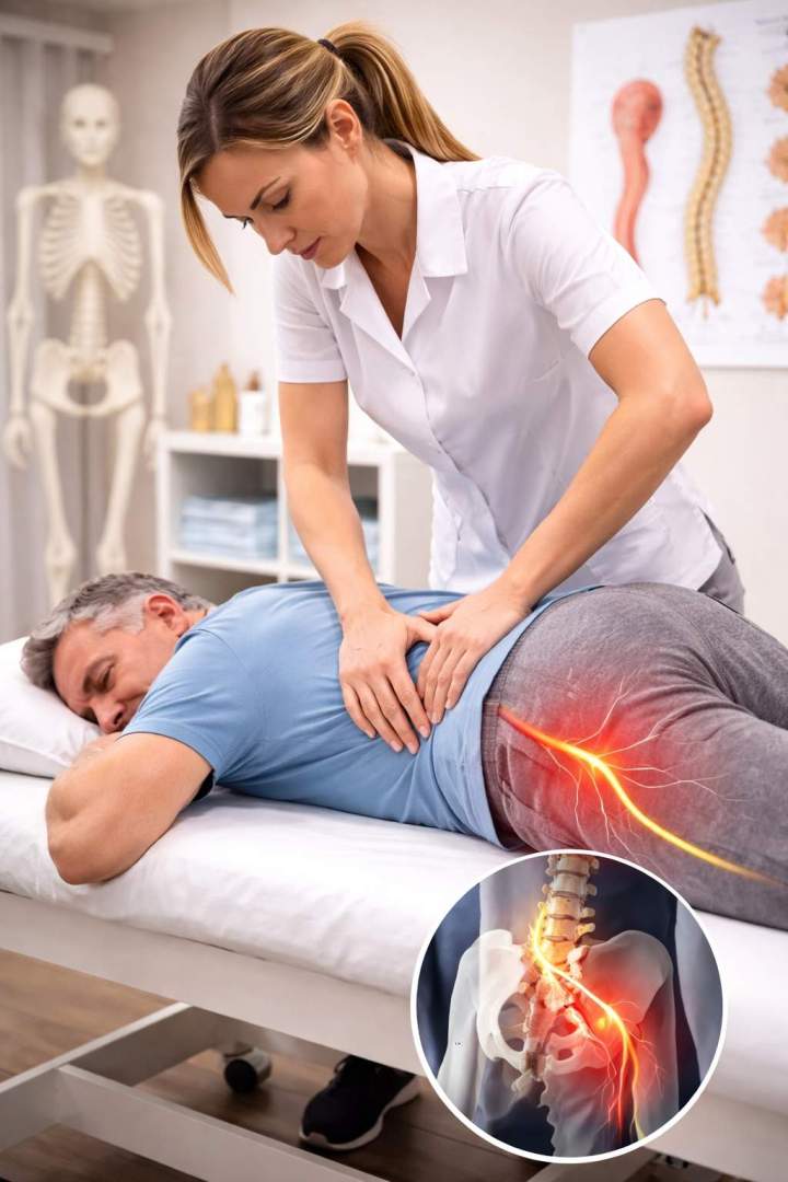 Ostéopathe sciatique, Guétary